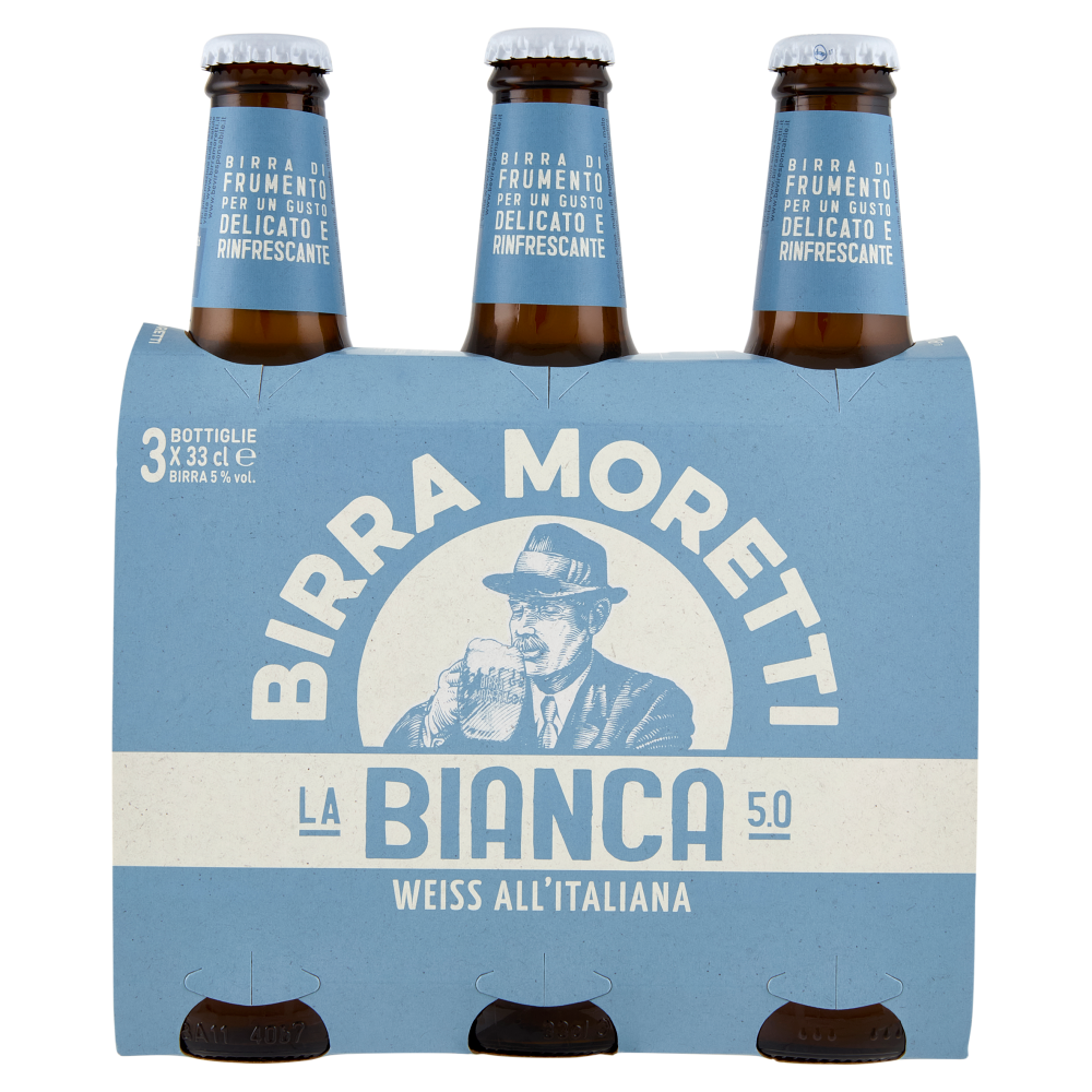 Birra Moretti la Bianca 3 x 33 cl