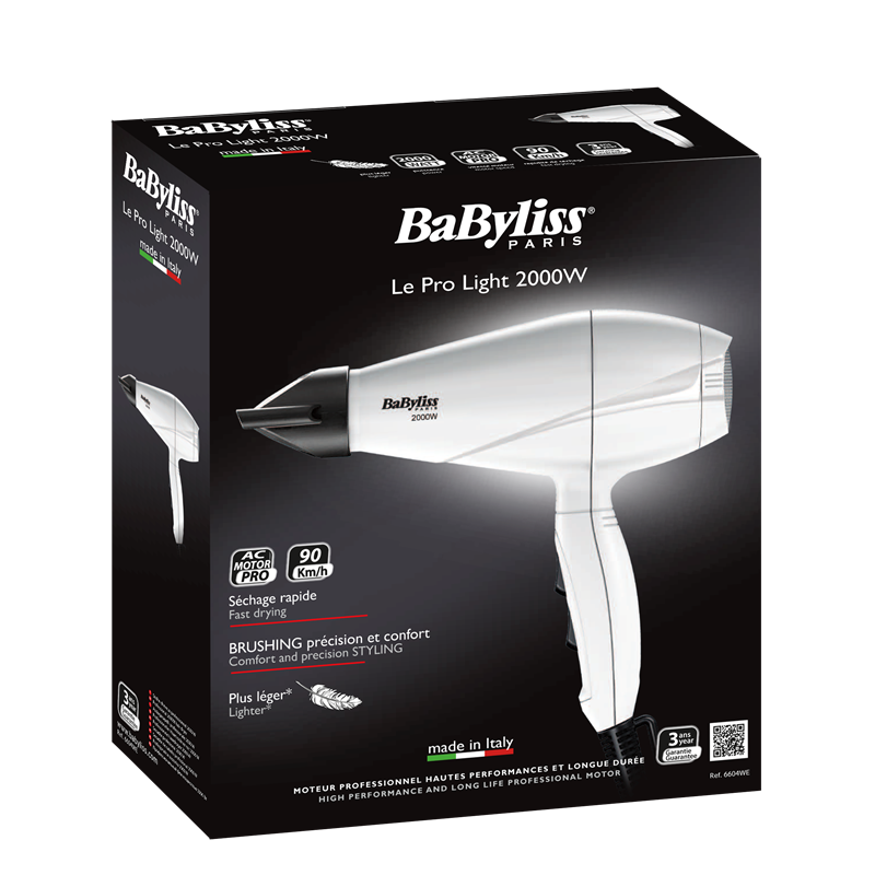 BaByliss 6604WE asciuga capelli 2000 W Bianco