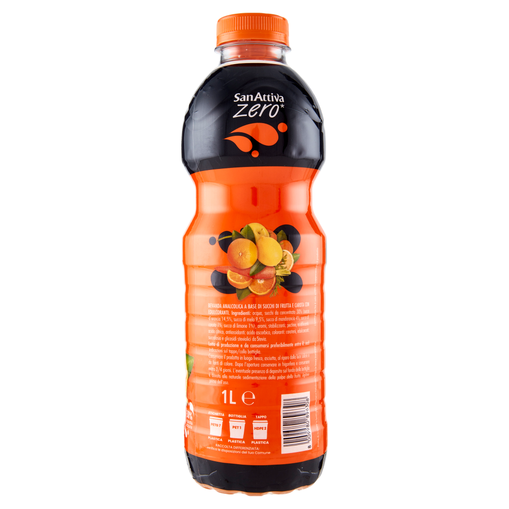 SanAttiva Zero* con Arancia, Carota e Limone 1 L