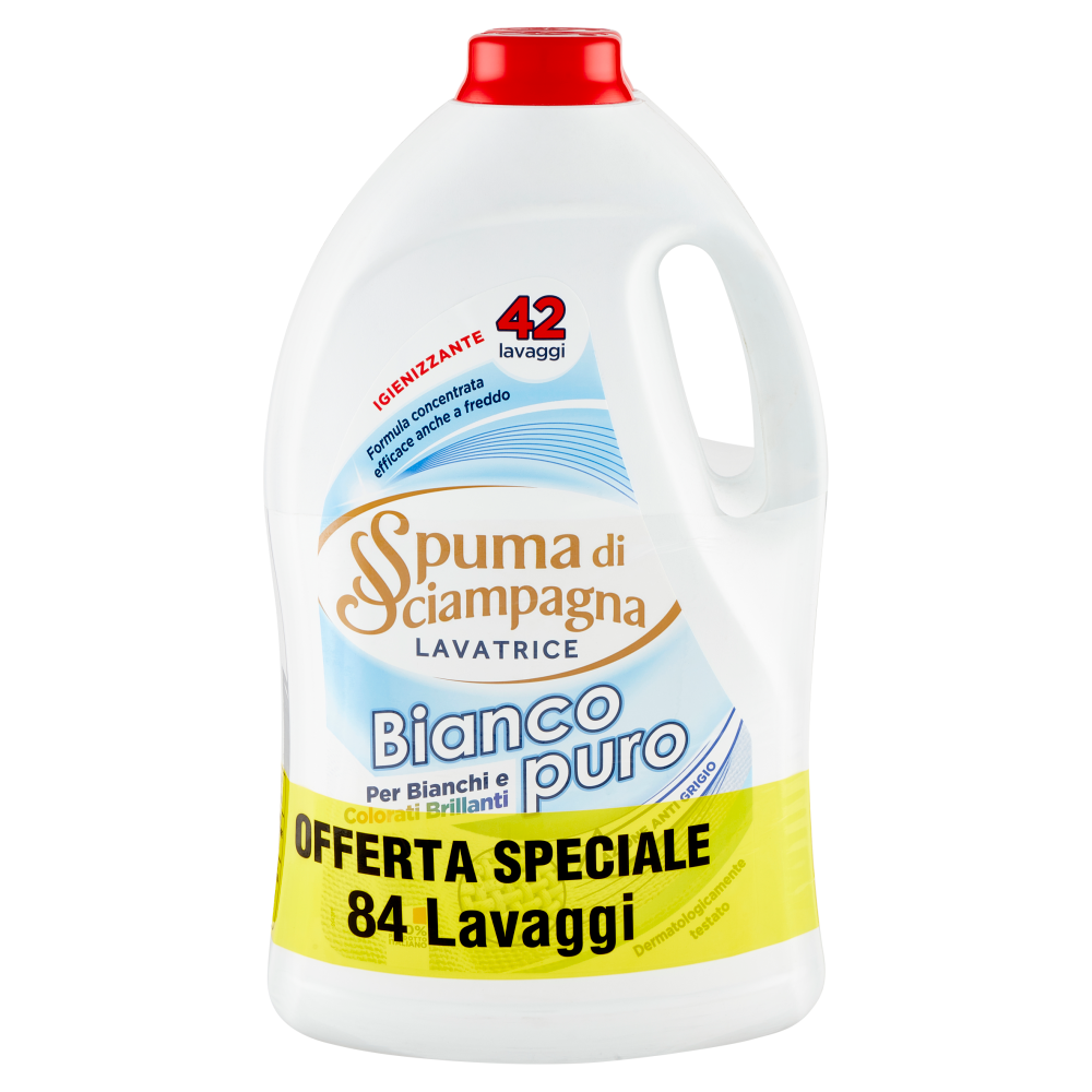 Spuma di Sciampagna Bianco puro Lavatrice Igienizzante 2 x 1890 ml
