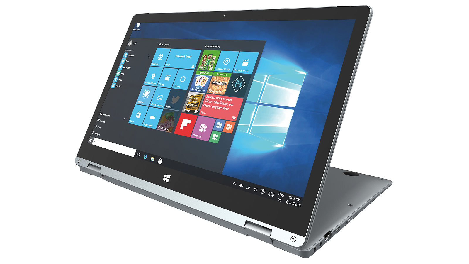 Mediacom Flexbook Edge 13" Intel® Celeron® N3350 Computer portatile 33,8 cm (13.3") Touch screen Full HD 4 GB 120 GB SSD Windows 10 Home Italiano Argento