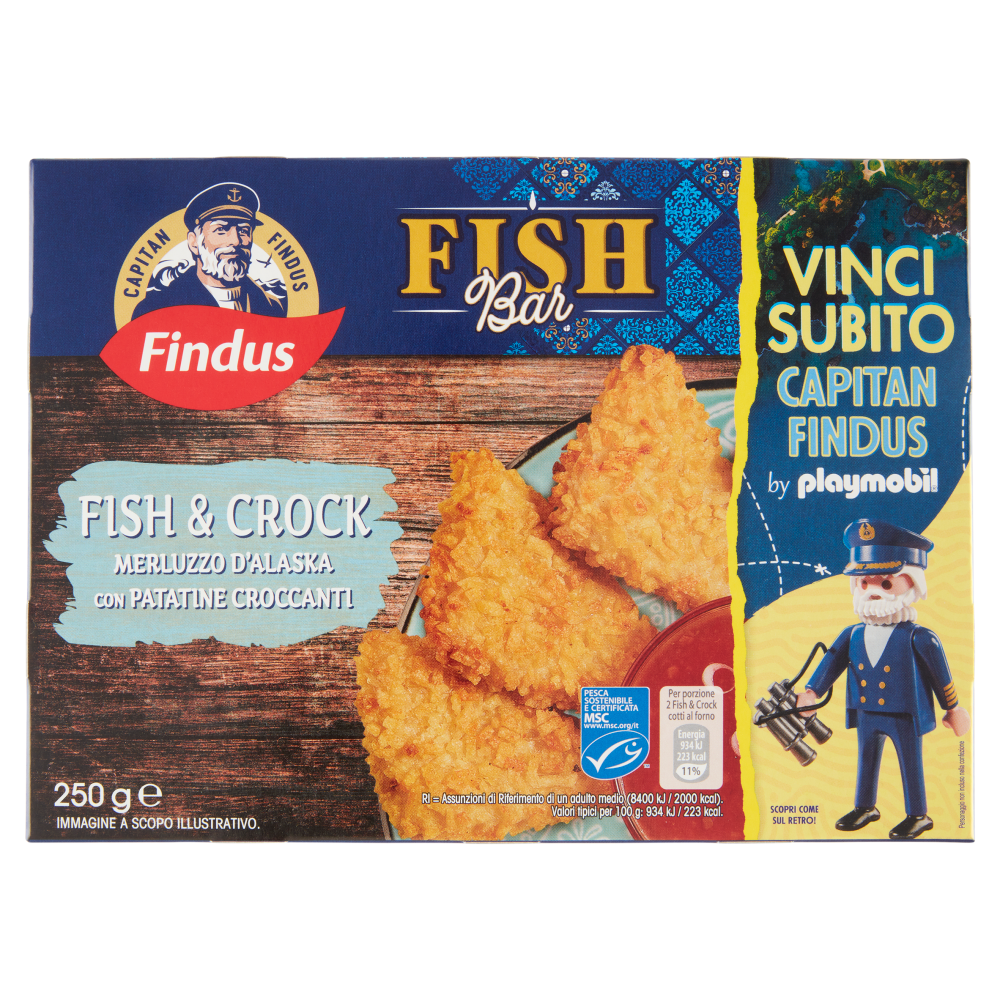 Capitan Findus Fish Bar Fish & Crock Merluzzo D'Alaska con Patatine