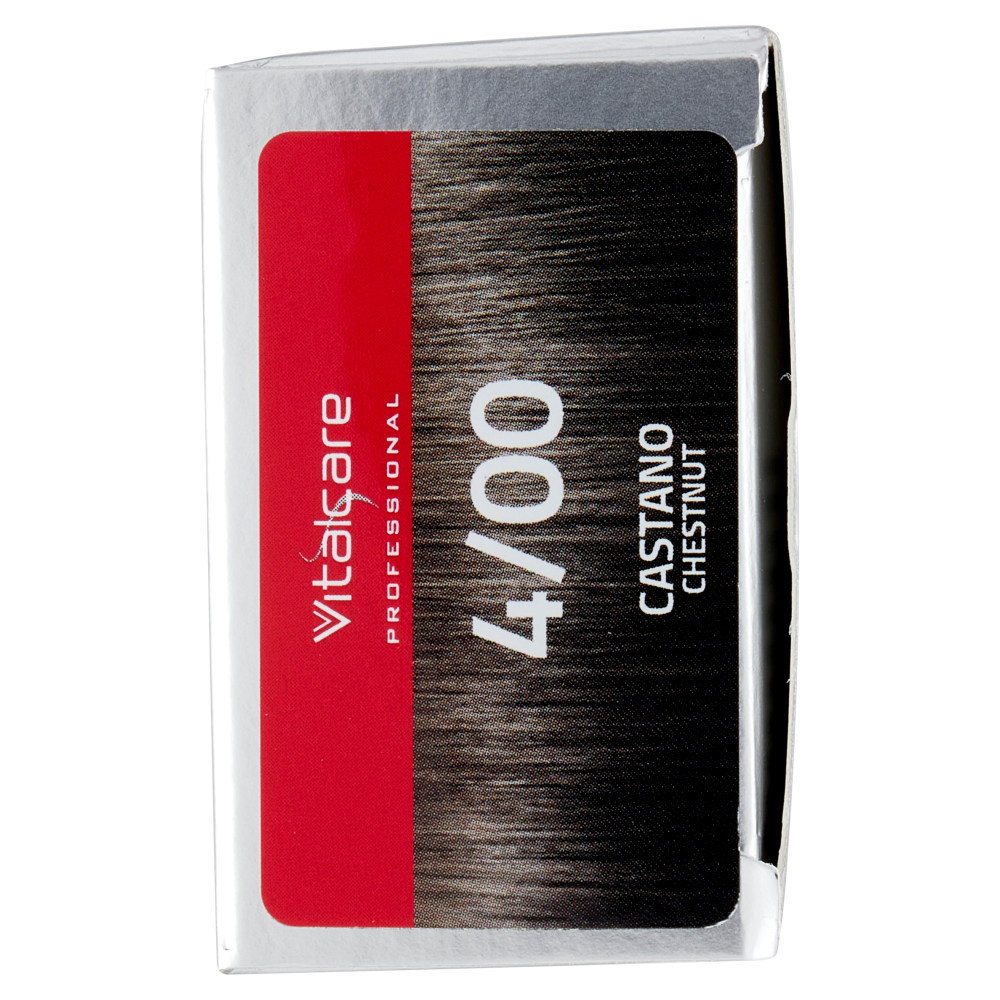 Vitalcare Professional Crema Colorante Capelli Permanente 4/00 Castano 100 ml