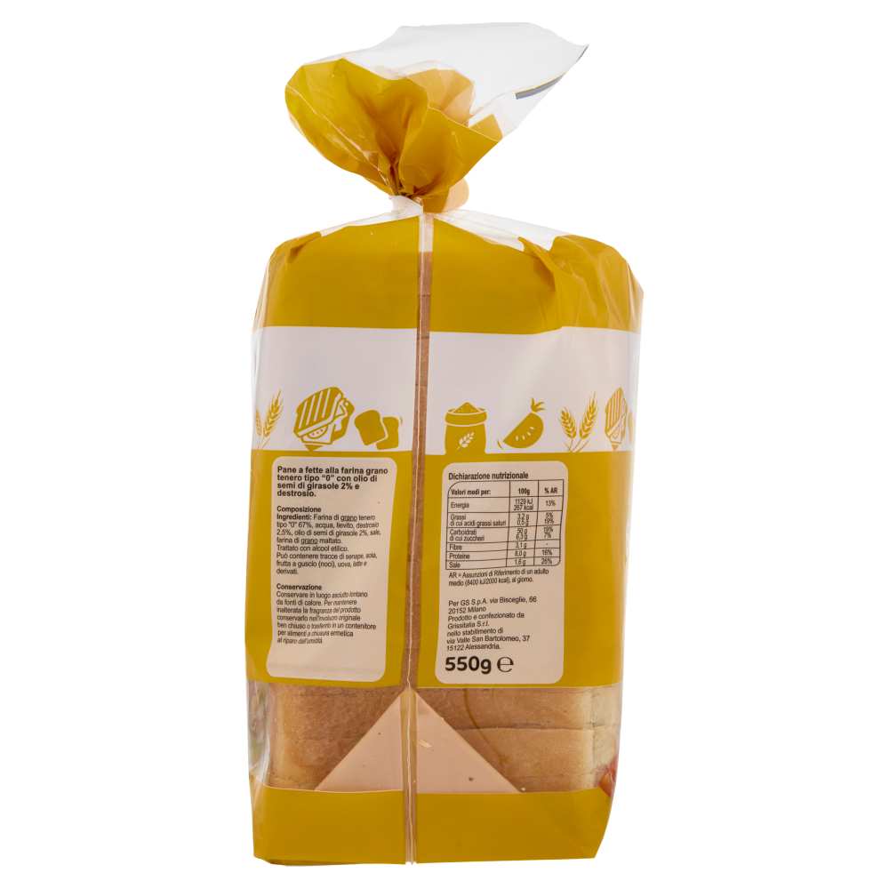 Carrefour Classic Pane per Sandwich 550 g