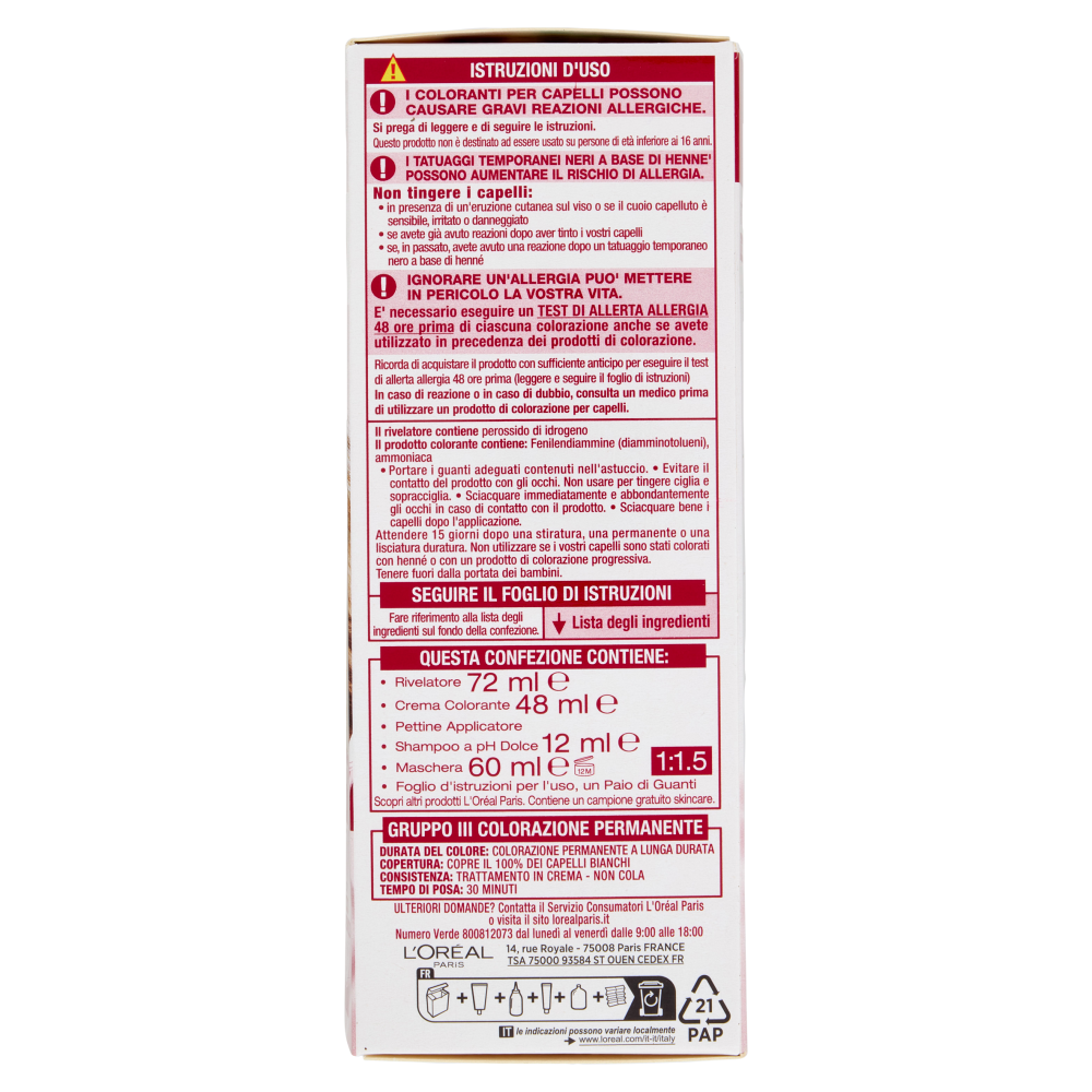 L'Or&eacute;al Paris Excellence Creme Colorazione Triplo Trattamento 6.3 Biondo Scuro Dorato