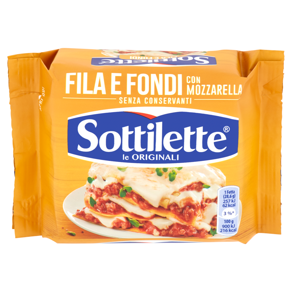 Sottilette Fila e Fondi con Mozzarella formaggio fuso a fette - 400 g