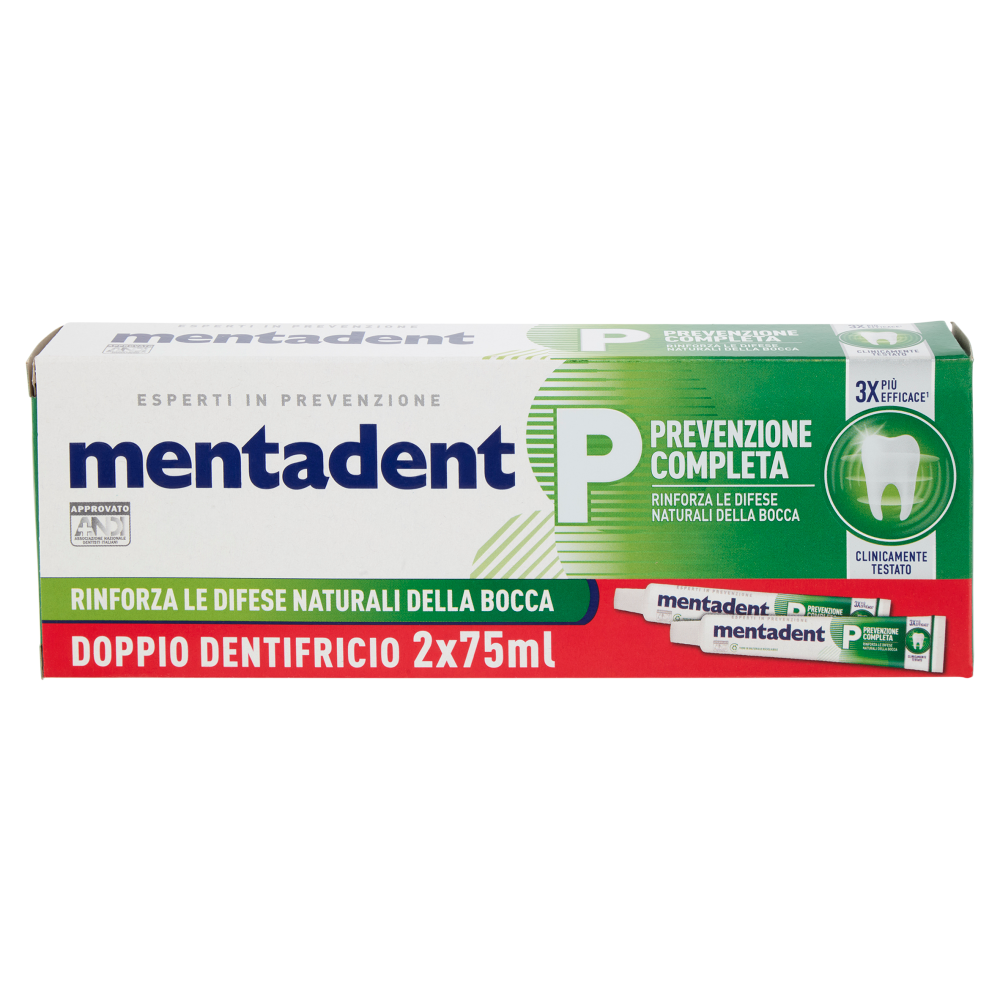 Mentadent P Prevenzione Completa bitubo 2 x 75 ml