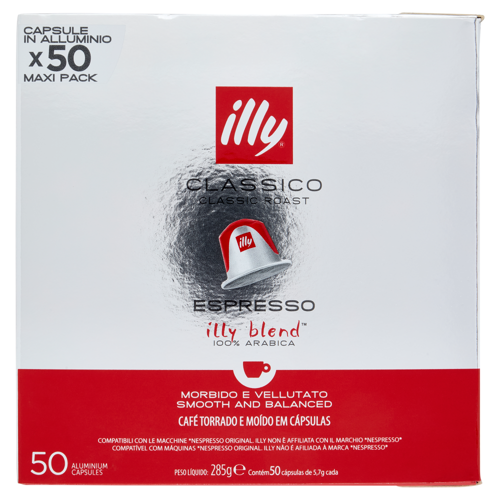 illy Classico Espresso Compatibili con le Macchine *Nespresso Original 50 Capsule in Alluminio 285 g