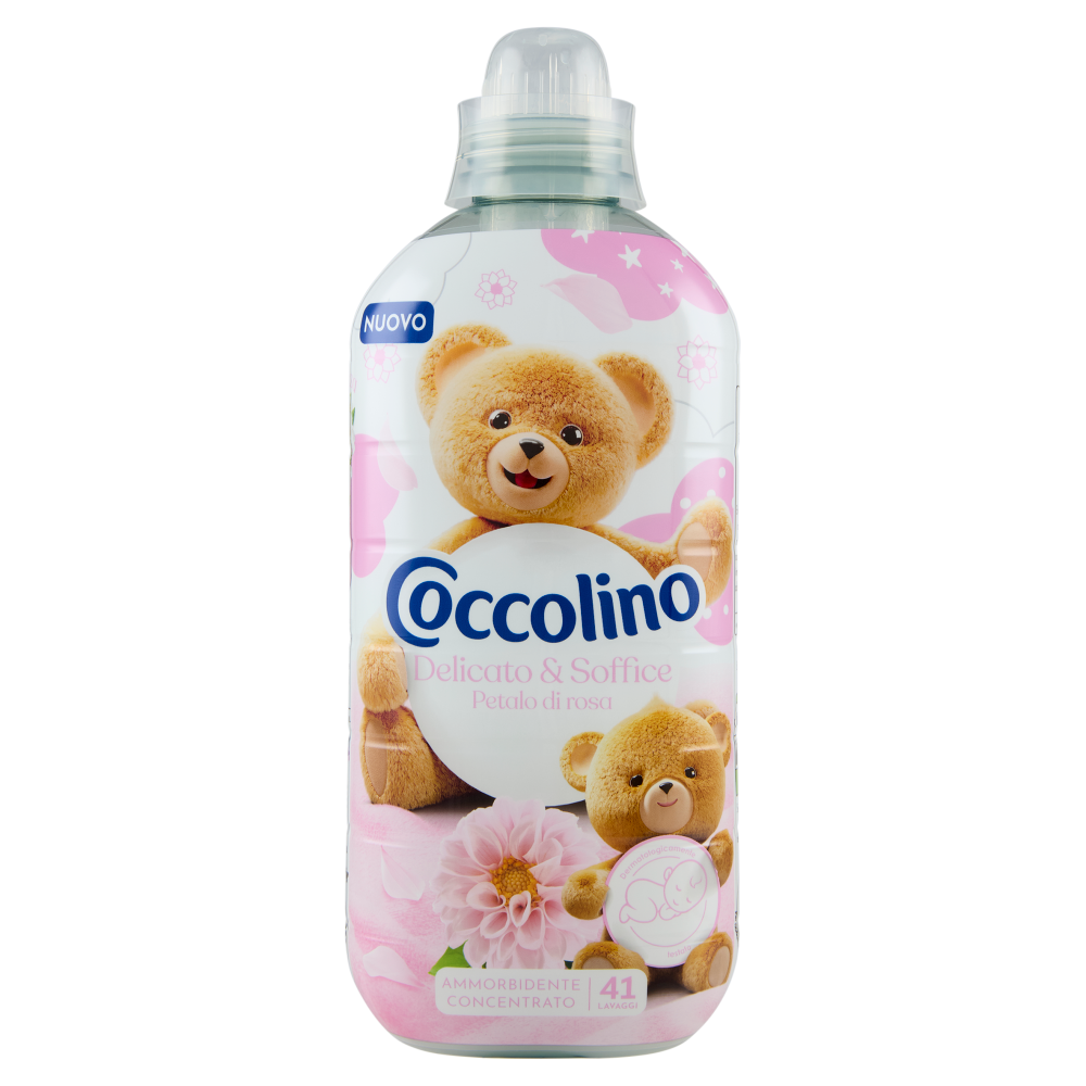 Coccolino Ammorbidente Concentrato Delicato & Soffice Petalo di rosa 41 Lavaggi 952 ml