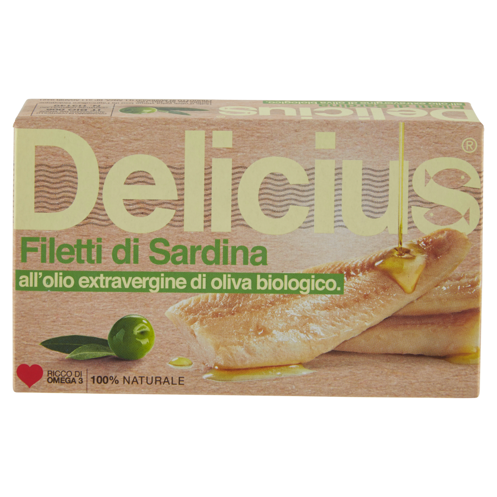 Delicius Filetti di Sardina all'olio extravergine di oliva biologico 90 g