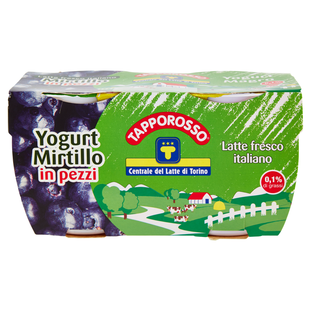 Centrale del Latte di Torino Tapporosso Yogurt Magro Mirtillo in pezzi 2 x 125 g