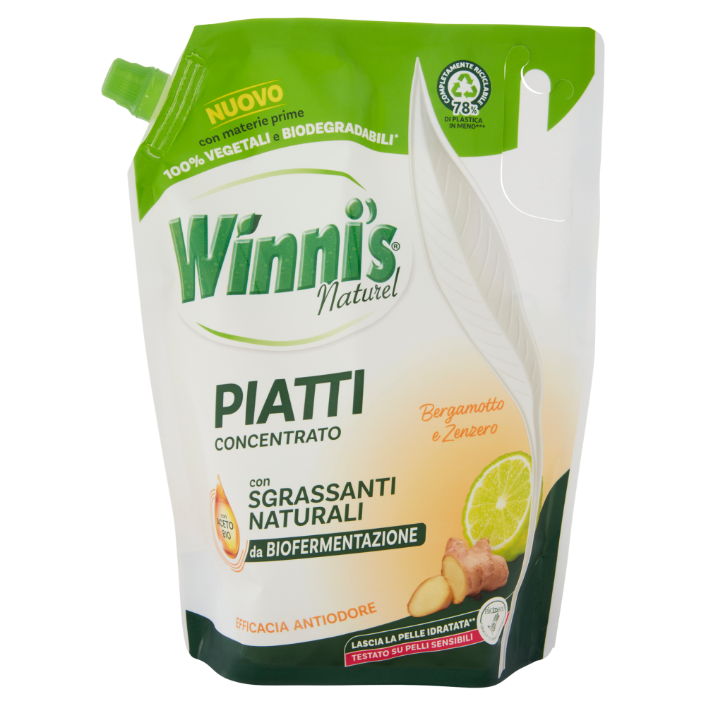 Winni's Naturel Patti Concentrato Bergamotto e Zenzero pouch 900 ml