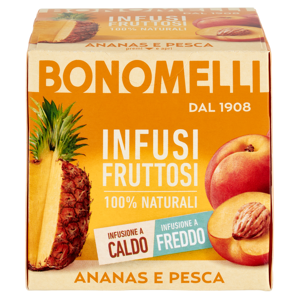Bonomelli Infusi Fruttosi 100% Naturali Ananas e Pesca 12 Filtri 24 g