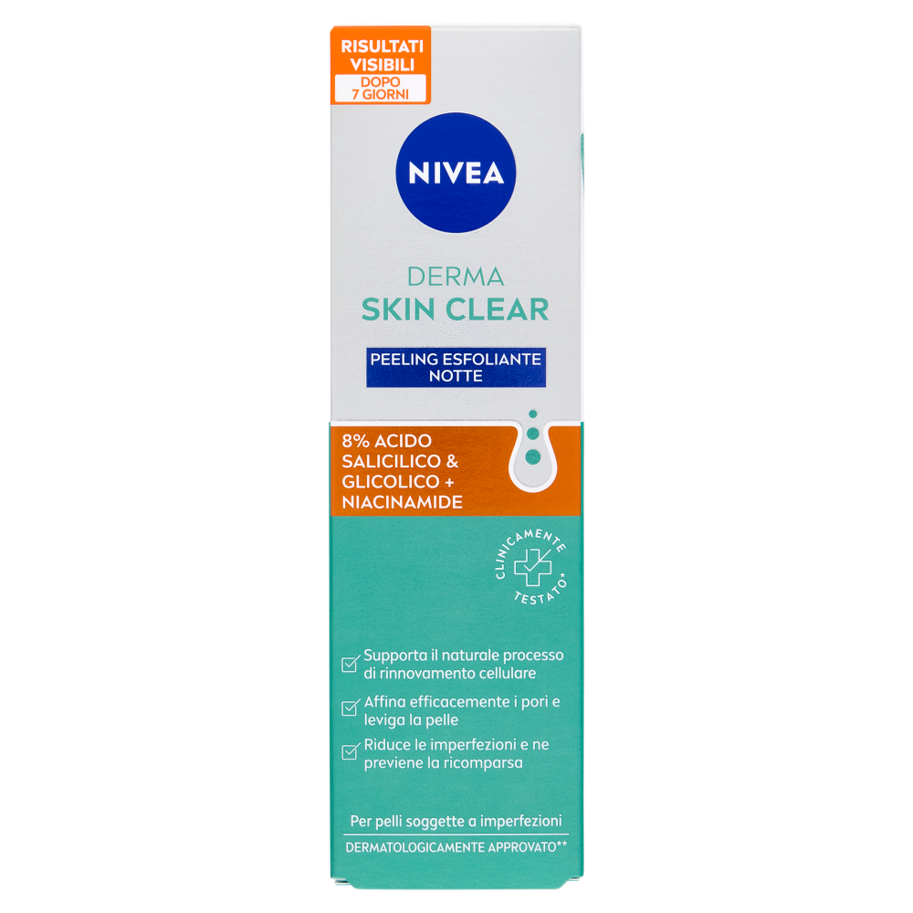 Nivea Derma Skin Clear Peeling Esfoliante Notte 40 ml