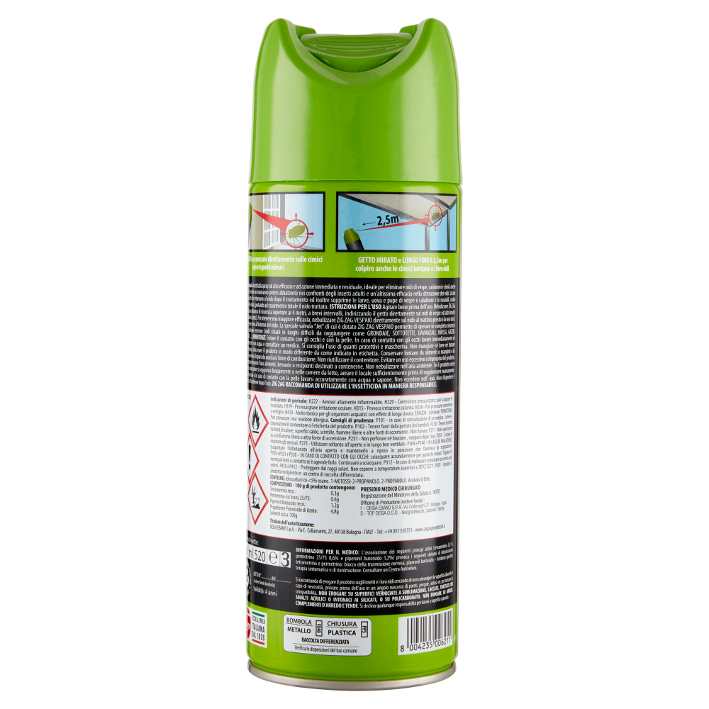 Zig Zag Insetticida Spray Vespaio Cimici 300 ml