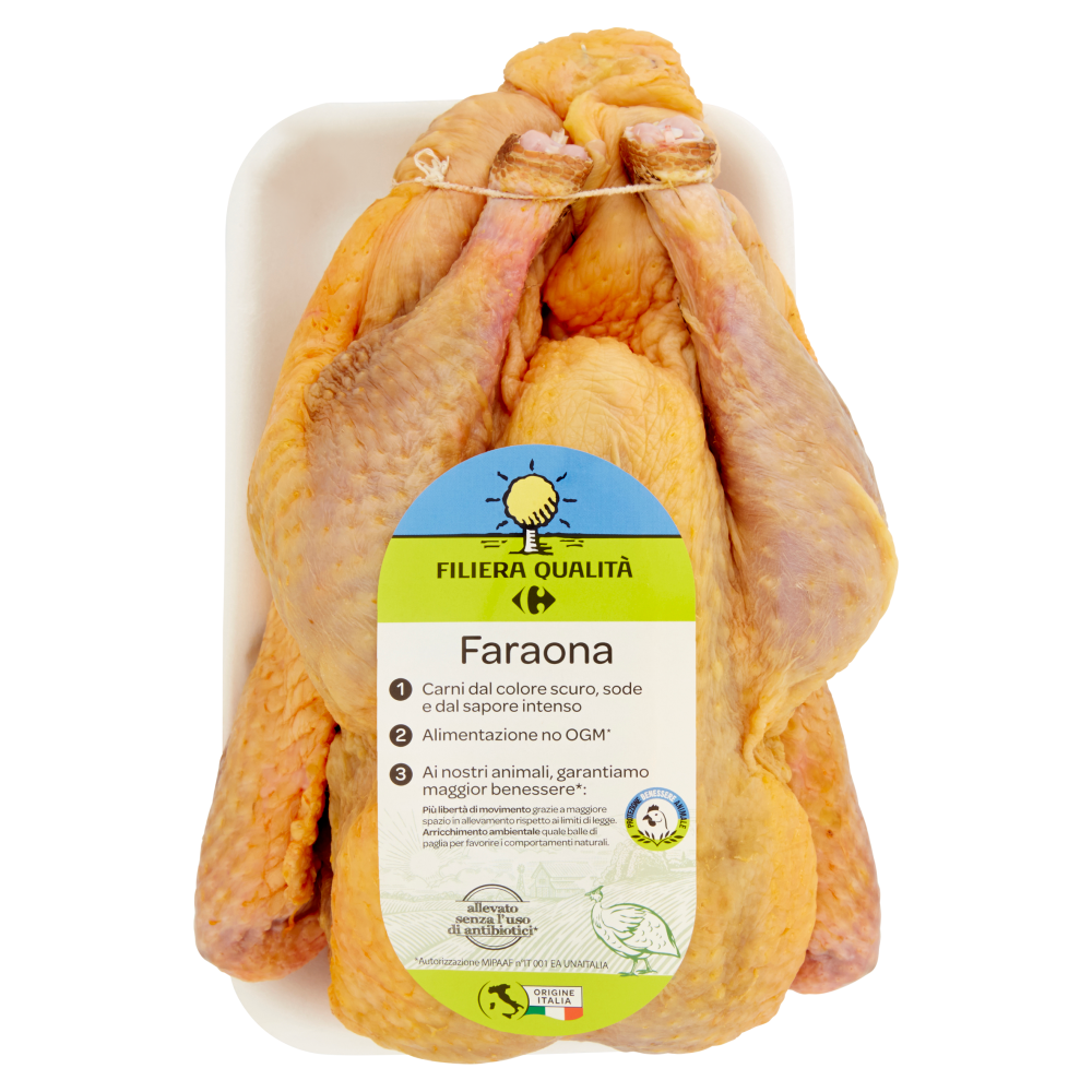 Carrefour Filiera Qualit&agrave; Faraona Busto Eviscerata Senza Frattaglie