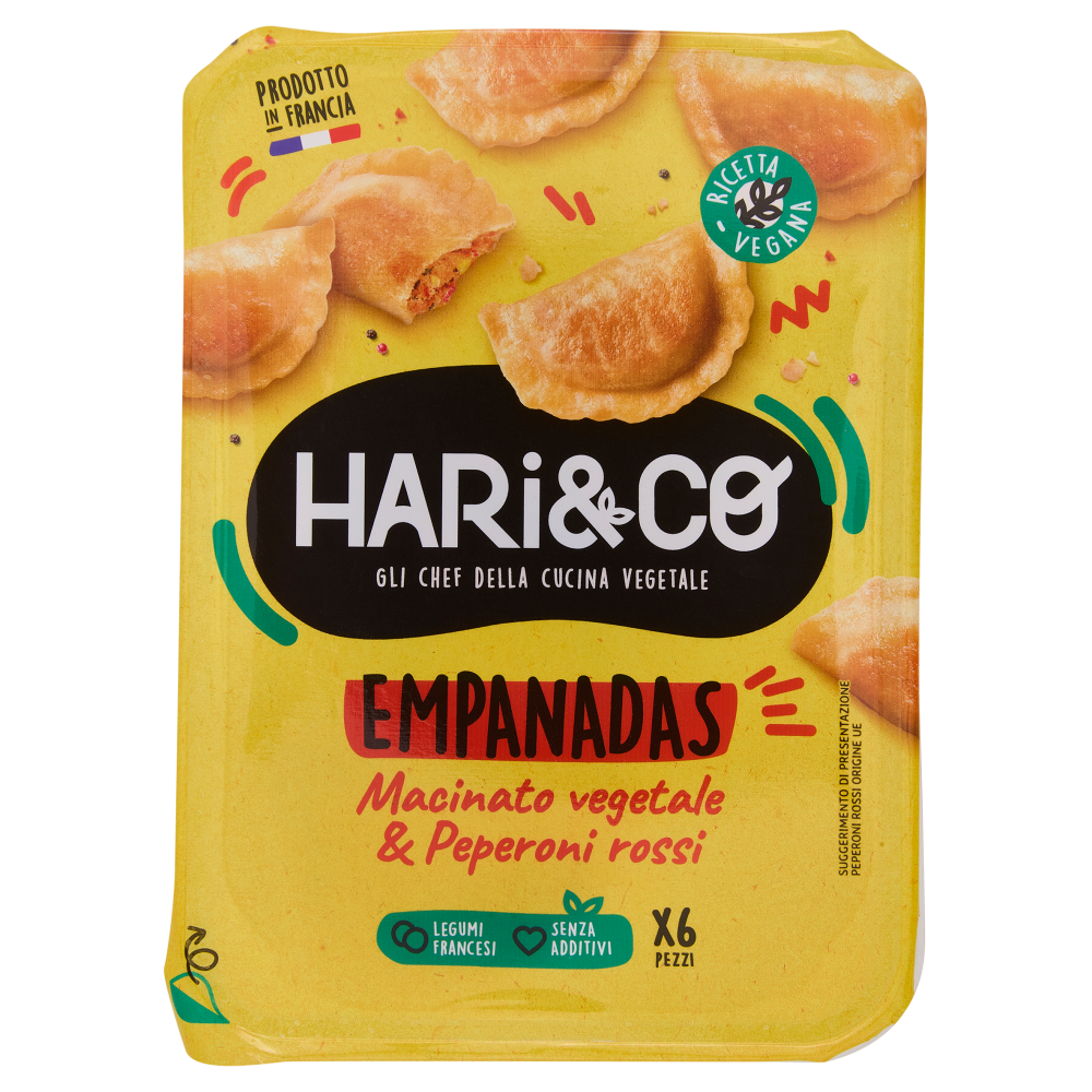 Hari&Co Empanadas Macinato vegetale & Peperoni rossi 120 g