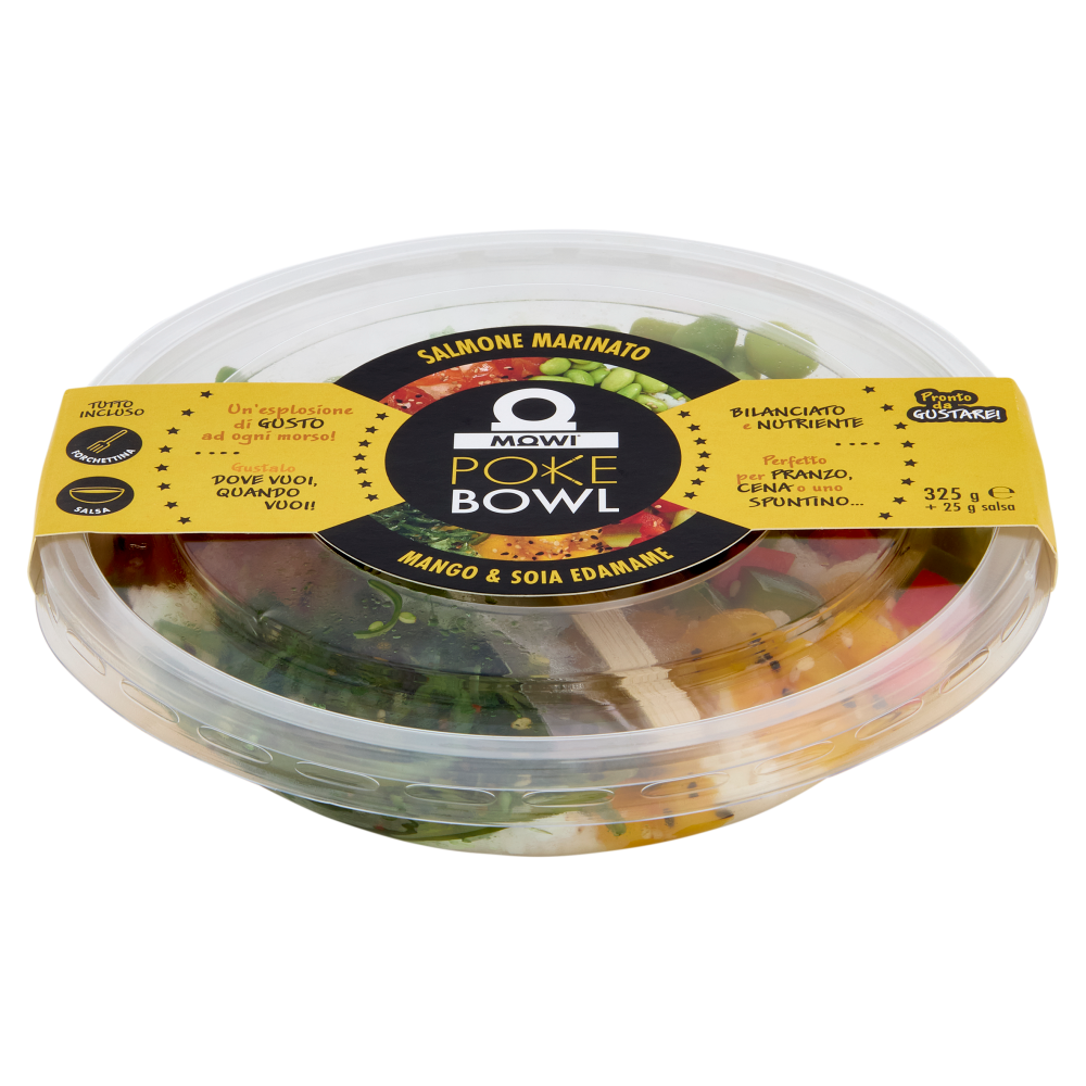 Mowi Poke Bowl Salmone Marinato Mango & Soia Edamame 325 g + 25 d salsa