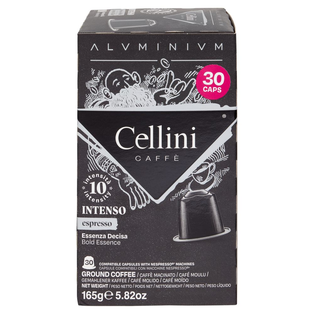 Cellini Caff&egrave; Aluminium Intenso espresso 30 Capsule Compatibili 165 g