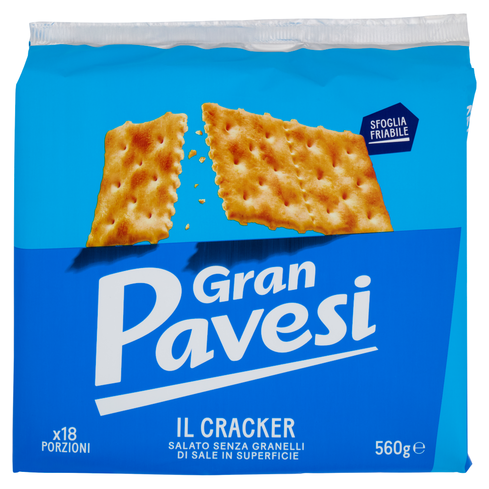 Gran Pavesi il Cracker Salato Senza Granelli di Sale in Superficie 560g