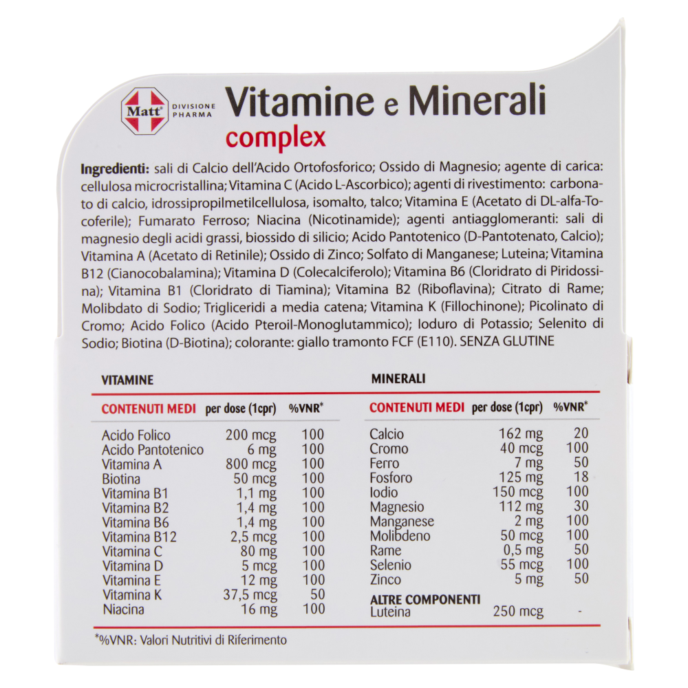 Matt Divisione Pharma Vitamine e Minerali complex 60 compresse 79,8 g