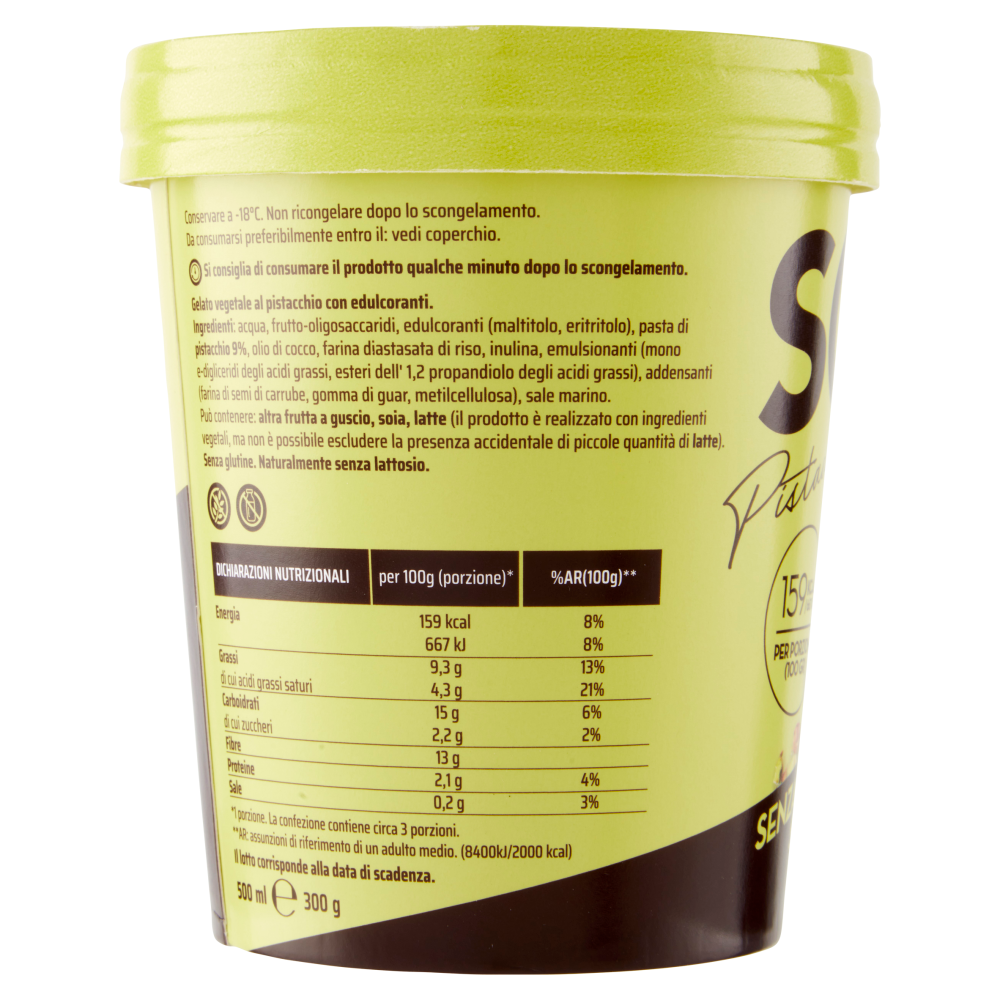 Squp Gelato 100% Vegetale Pistacchio 300 g
