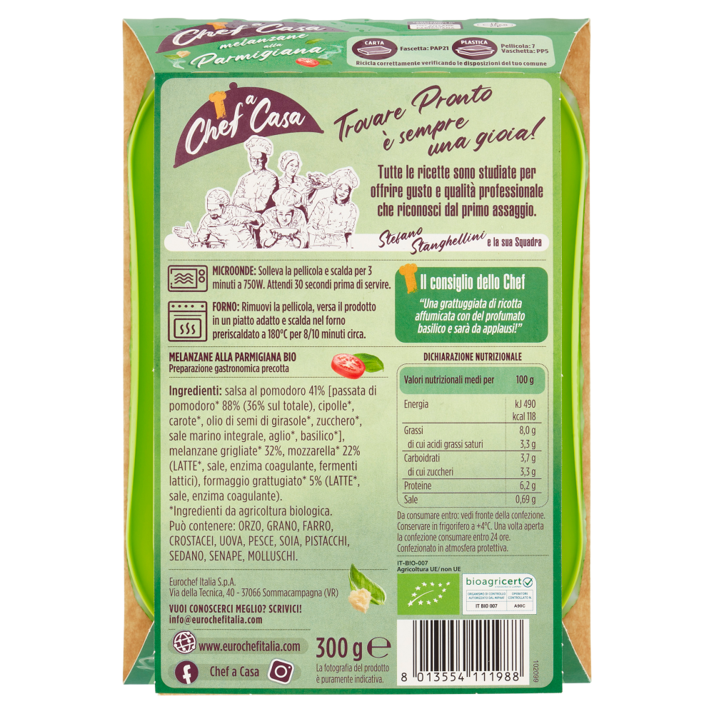 Chef a Casa melanzane alla Parmigiana Bio 300 g