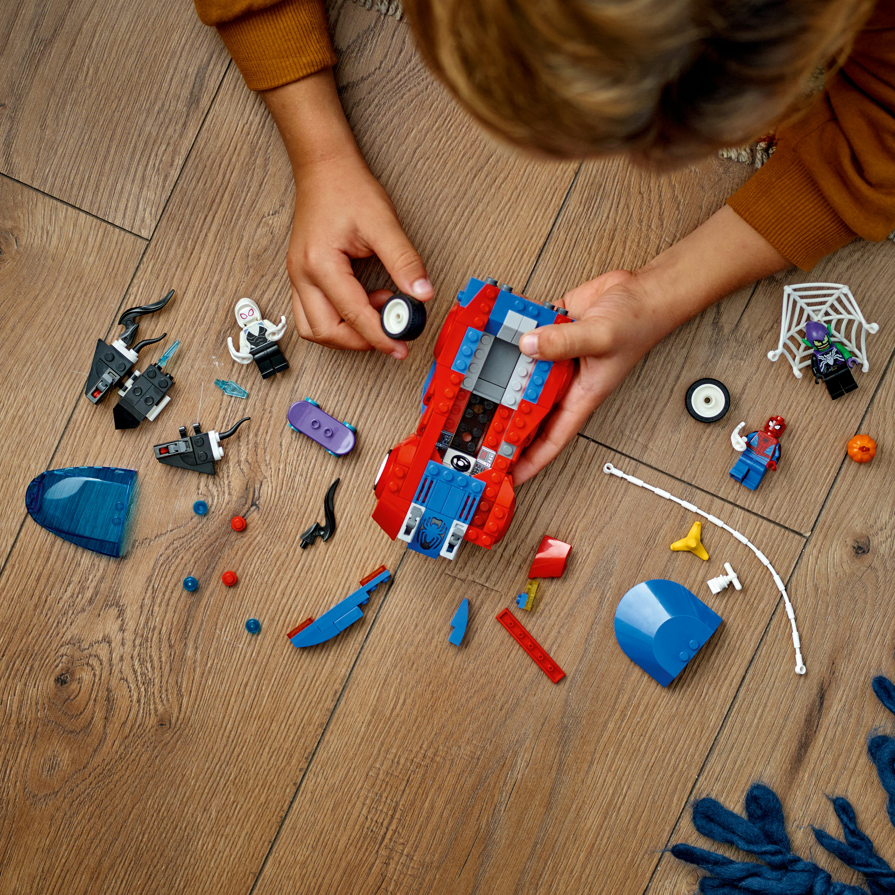 LEGO | Marvel 76279 Auto da Corsa di Spider-Man e Venom Goblin, Gioco per Bambini di 7+ Anni, Veicoli Giocattolo dei Supereroi