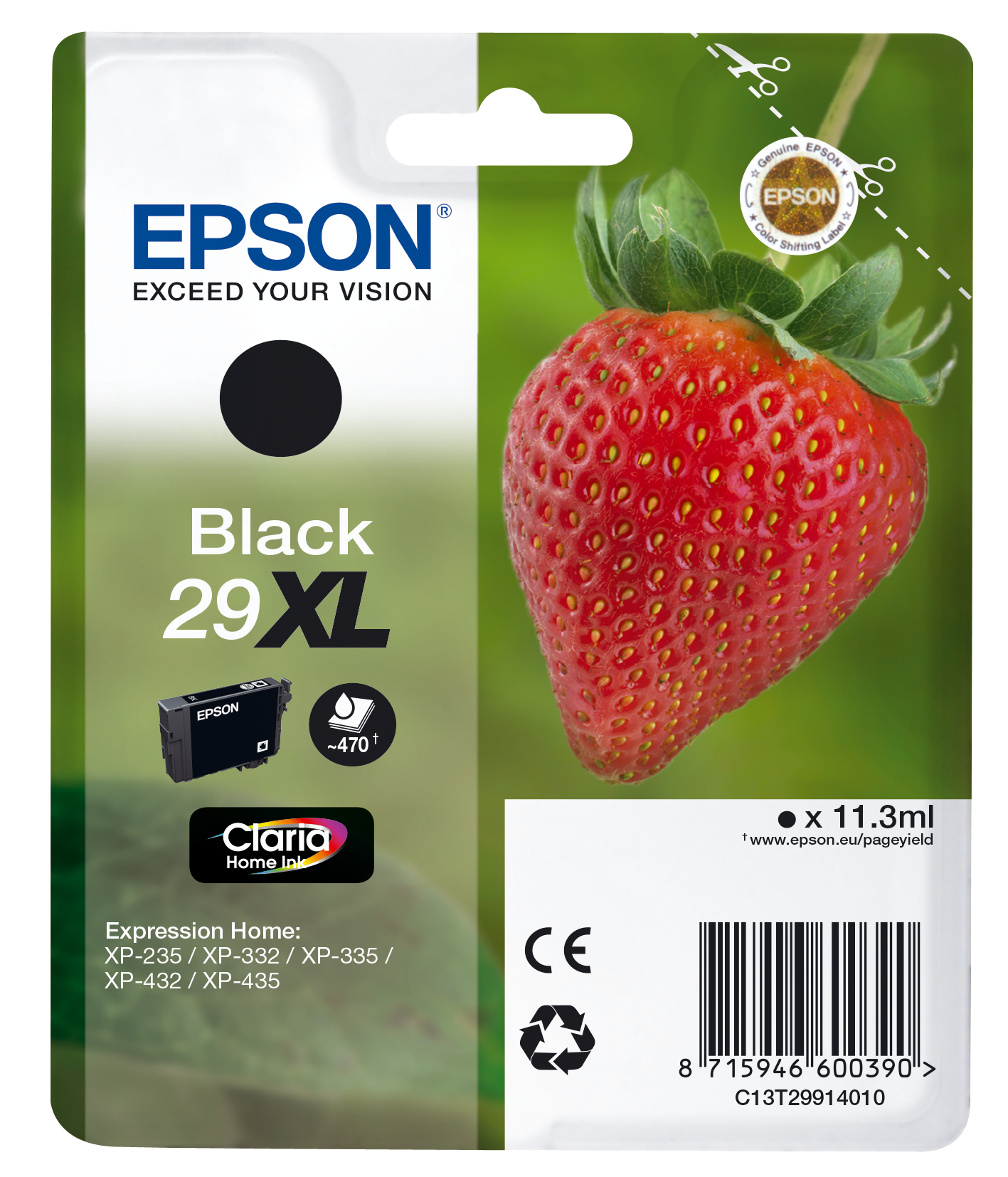 Epson Strawberry Cartuccia Fragole Nero Inchiostri Claria Home 29XL