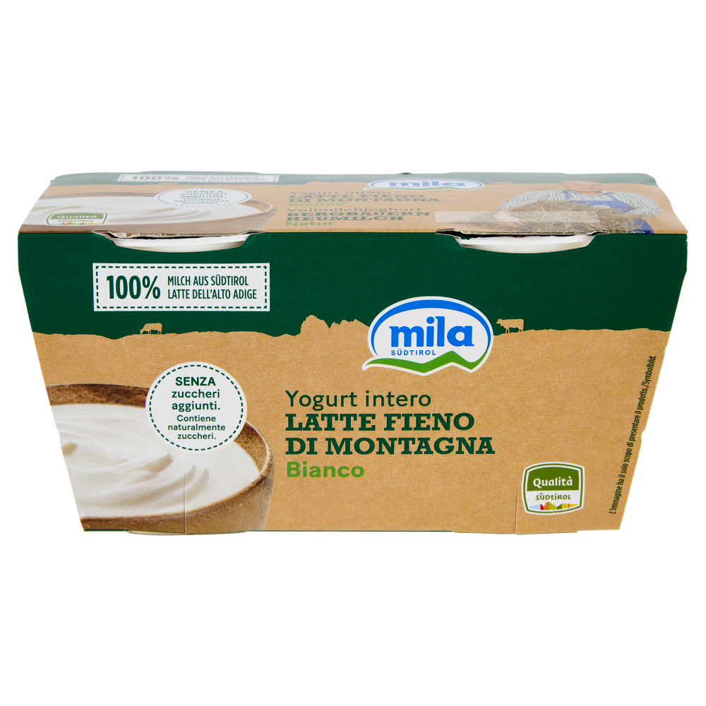 mila Yogurt intero Latte Fieno di Montagna Bianco 2 x 115 g