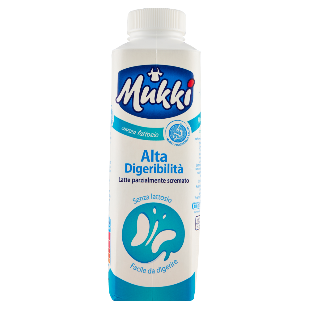 Mukki senza lattosio Alta Digeribilit&agrave; Latte parzialmente scremato 500 ml