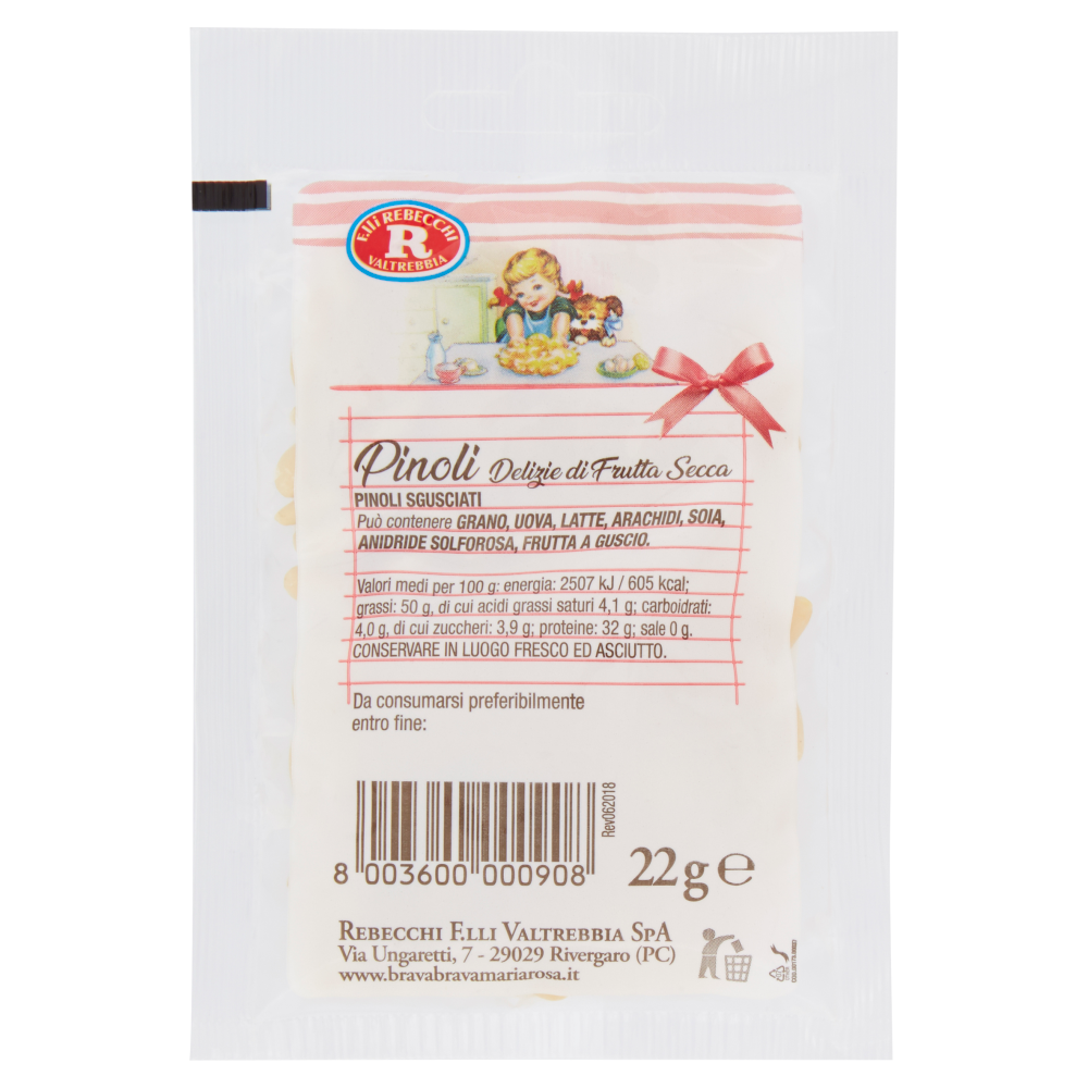 Mariarosa Delizie di Frutta Secca Pinoli 22 g