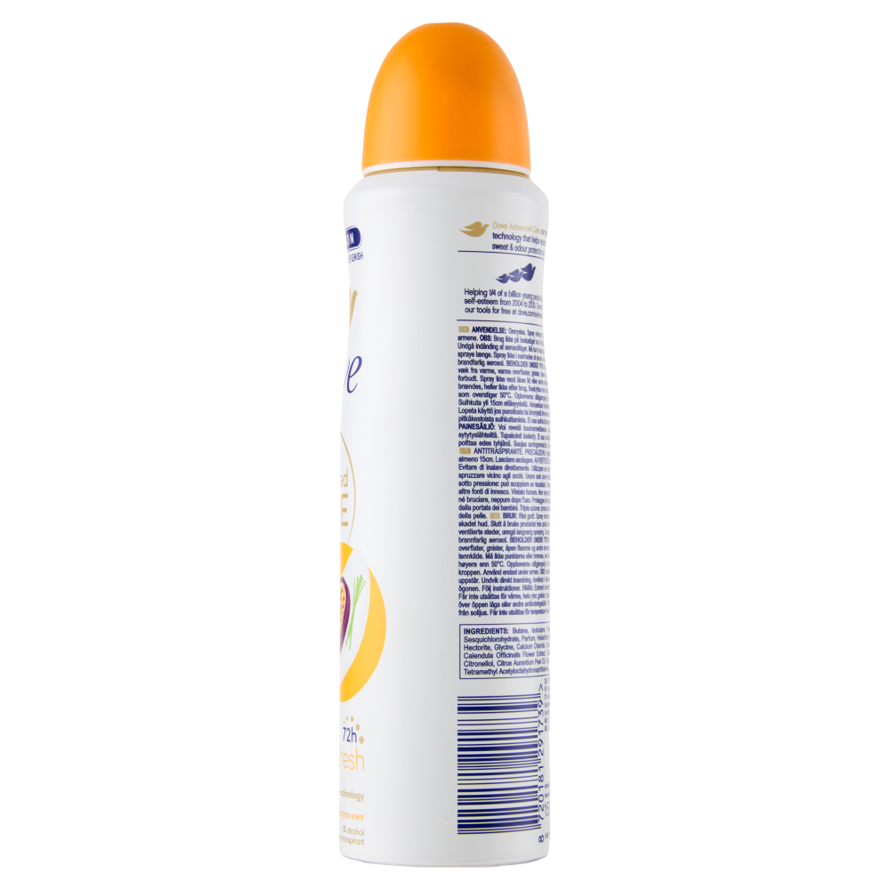Dove advanced Care go fresh passion fruit & lemongrass scent anti-perspirant 150 ml