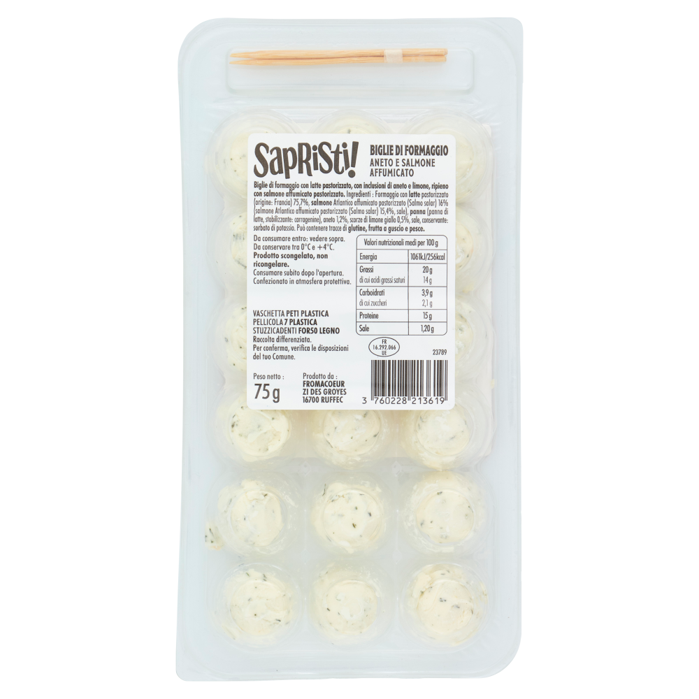 Sapristi! Biglie di Formaggio all'Aneto e Salmone 75 g
