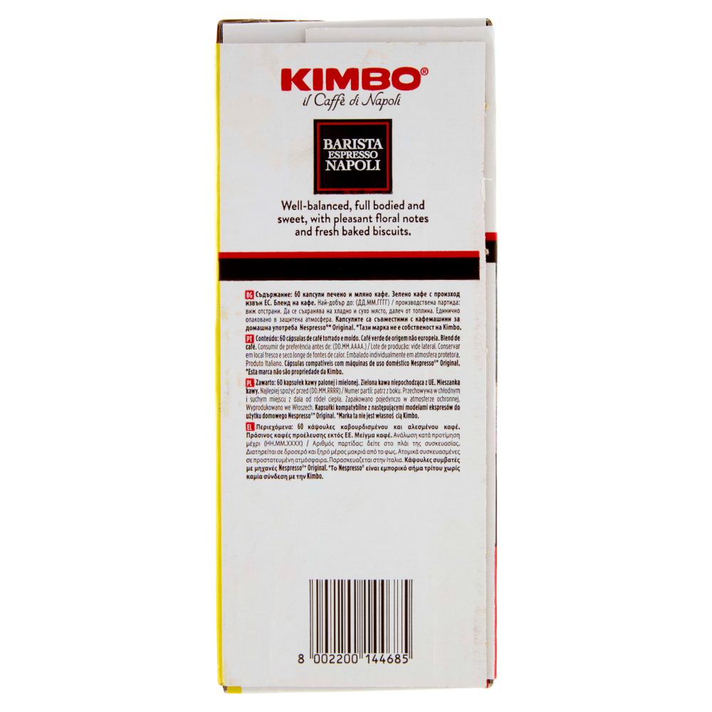 Kimbo Barista Espresso Napoli Capsule Compatibili con le Macchine Nespresso* Original 60 Caps 2x165g