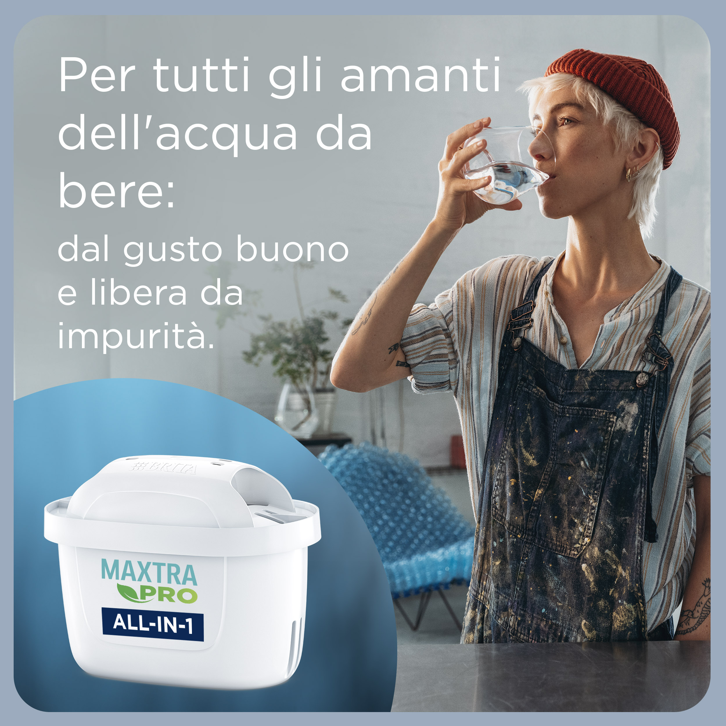 Brita Caraffa filtrante vetro (2.5L) incl. 1x filtro MAXTRA PRO All-in-1 che riduce cloro, calcare, PFAS e metalli - Caraffa premium