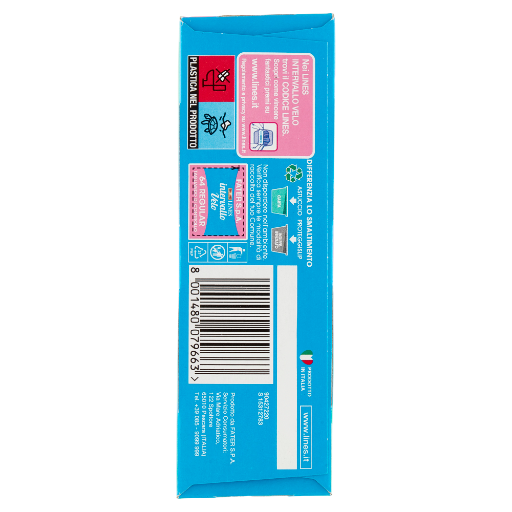 Lines intervallo Velo Adapt proteggislip Regular 64 pz