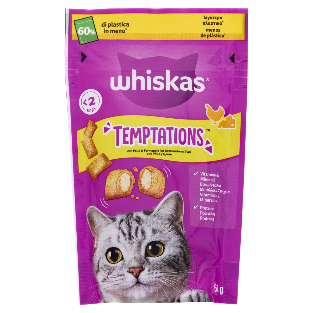 Whiskas Snack Gatto Temptations Pollo 60 g