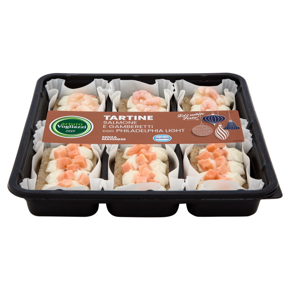 arturo Vogliazzi Tartine Salmone e Gamberetti con Philadelphia Light 240 g