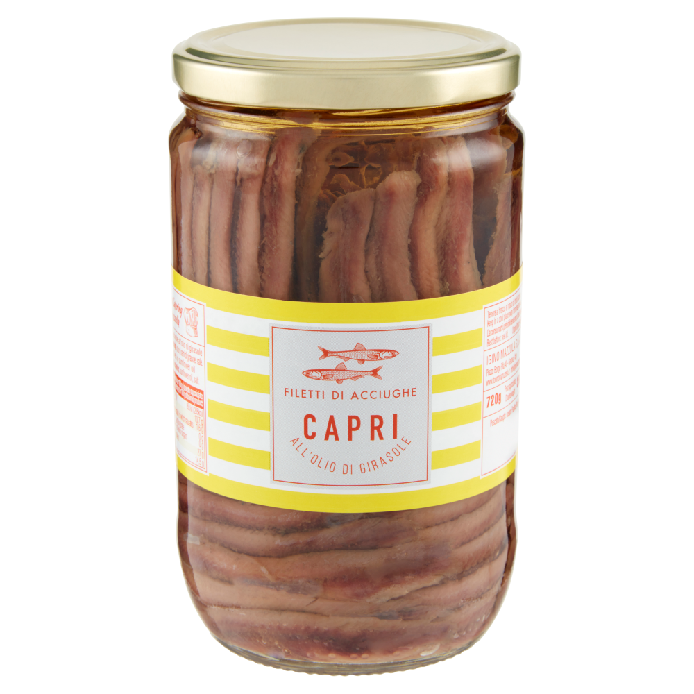 Capri Filetti di Acciughe all'Olio di Girasole 720 g