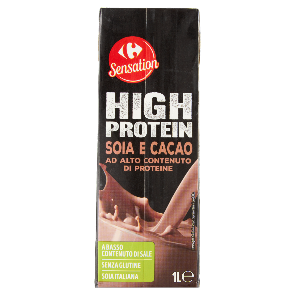 Carrefour Sensation High Protein Soia e Cacao 1 L