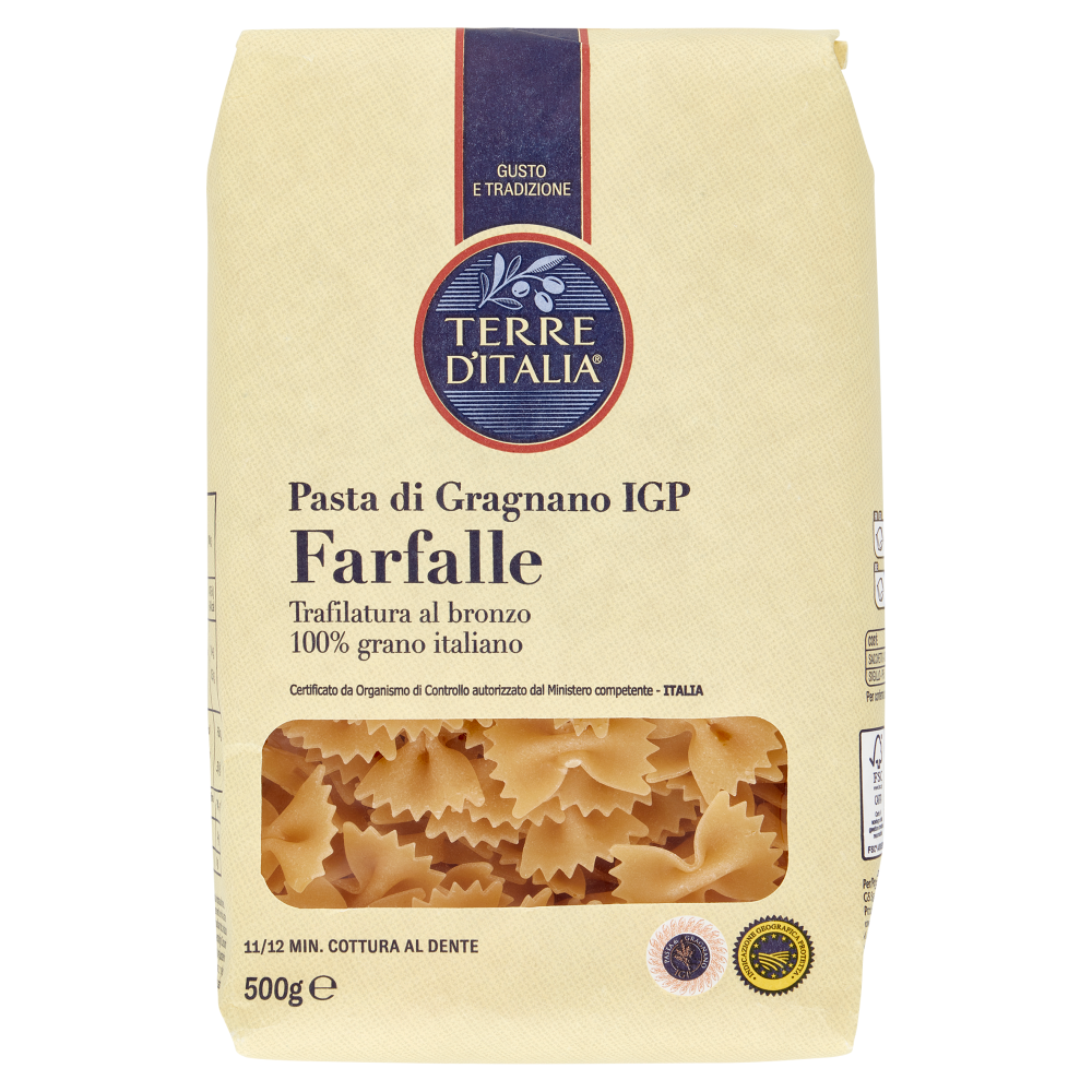 Terre d'Italia Pasta di Gragnano IGP Farfalle 500 g
