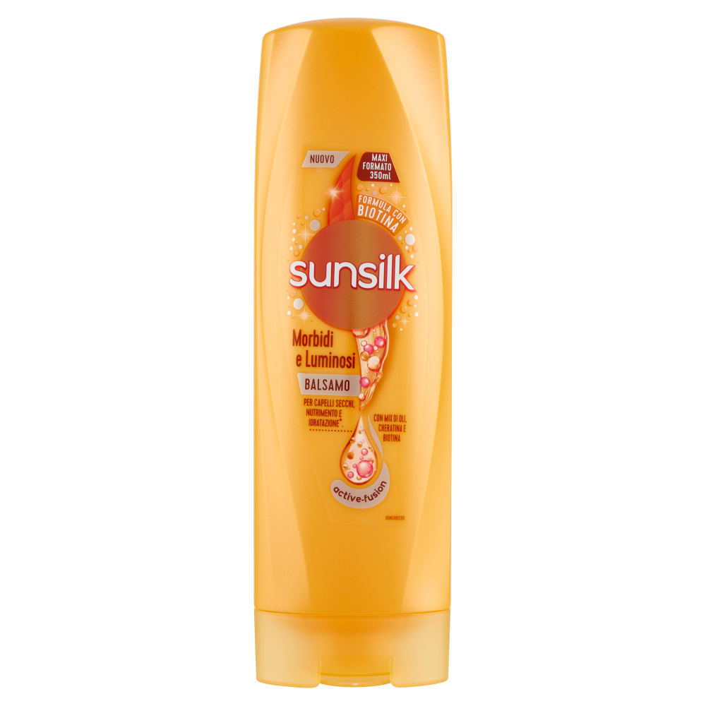sunsilk Morbidi e Luminosi Shampoo Balsamo per Capelli Secchi 350 mL