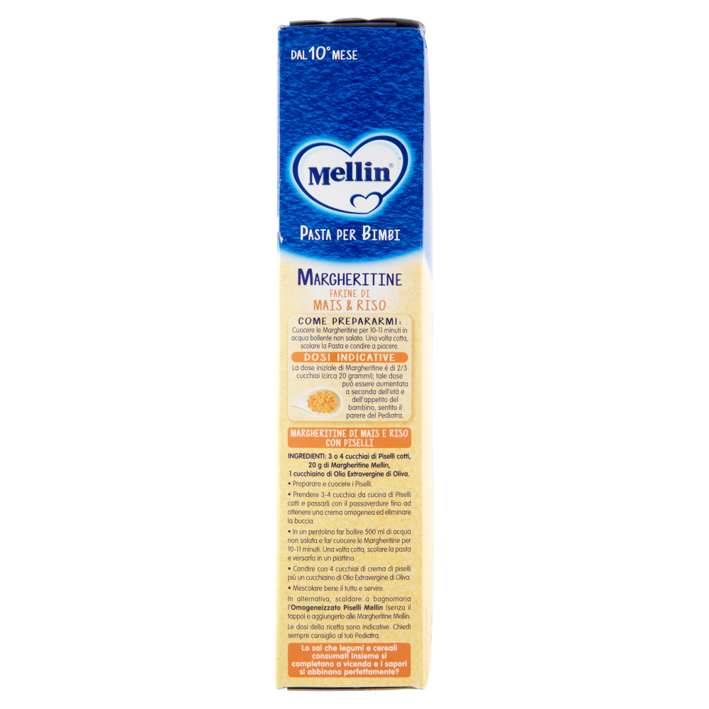 Mellin Pasta per Bimbi Margheritine Farine di Mais & Riso 280 g