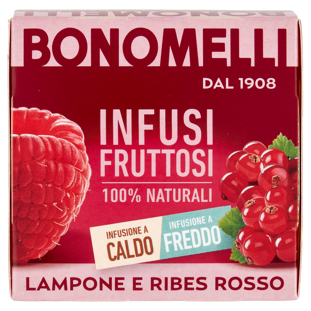 Bonomelli Infusi Fruttosi 100% Naturali Lampone e Ribes Rosso 12 Filtri 24 g