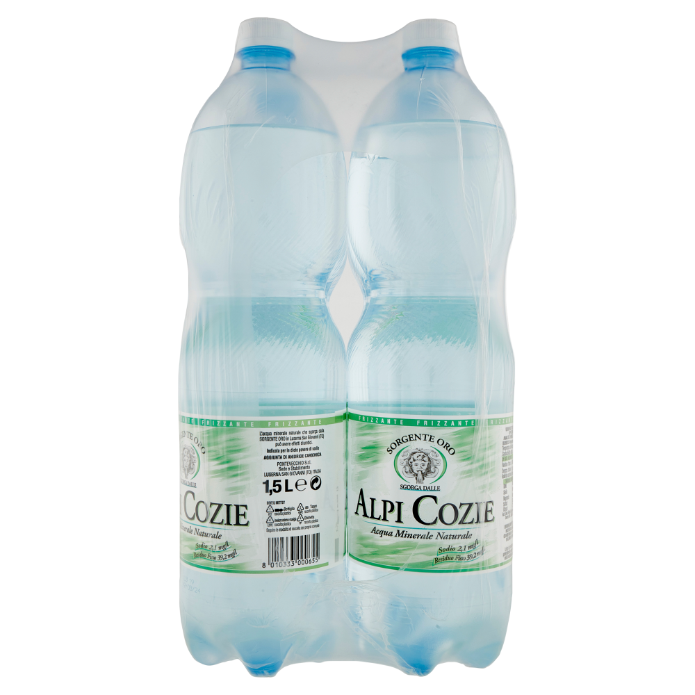 Alpi Cozie Sorgente Oro Frizzante 6 x 1,5 L