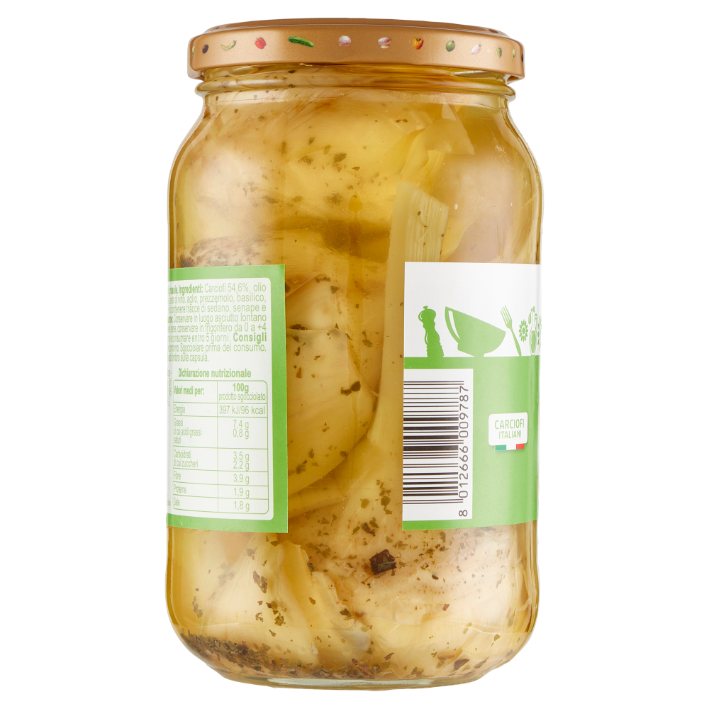 Carrefour Classic Carciofi alla Romana in Olio di Semi di Girasole 530 g