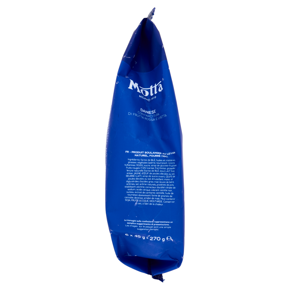 Motta Danese con Farcitura di Frutta Rossa e Uvetta 6 x 45 g