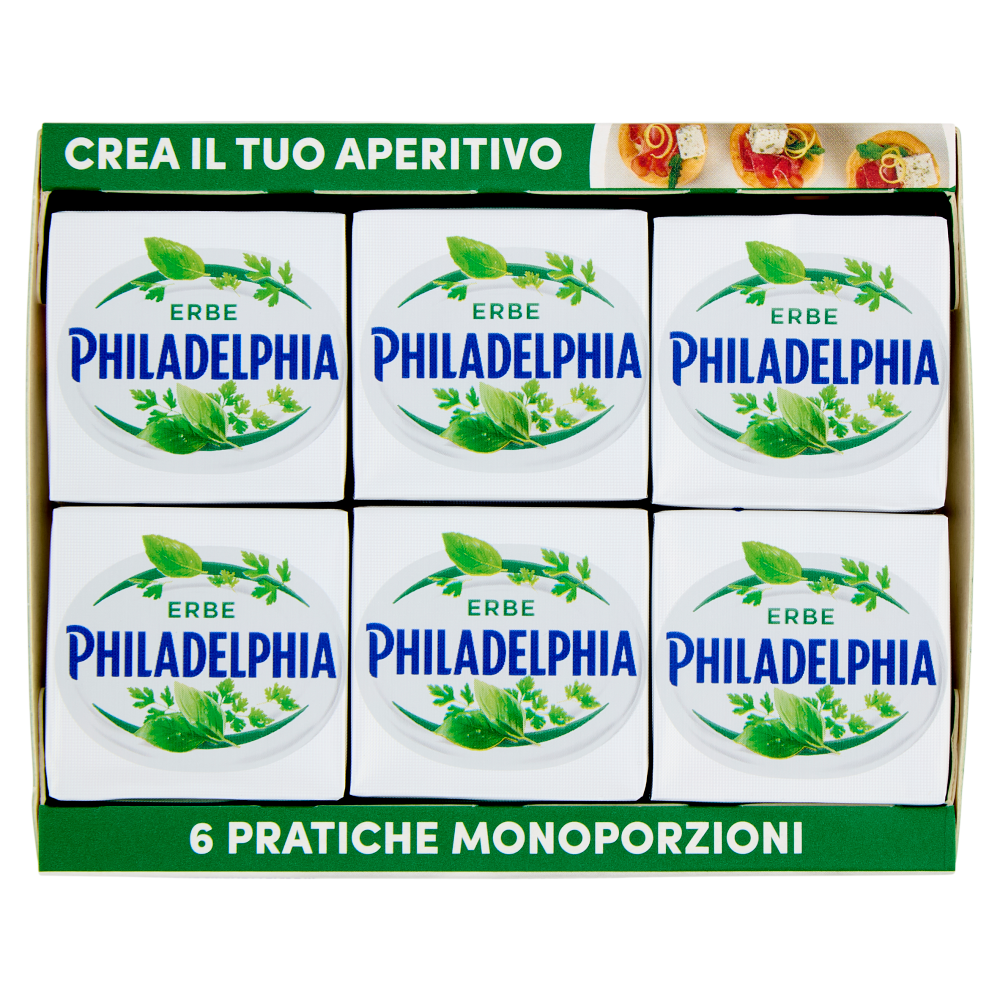 Philadelphia Fantasie formaggio fresco spalmabile alle Erbe - 6x25g