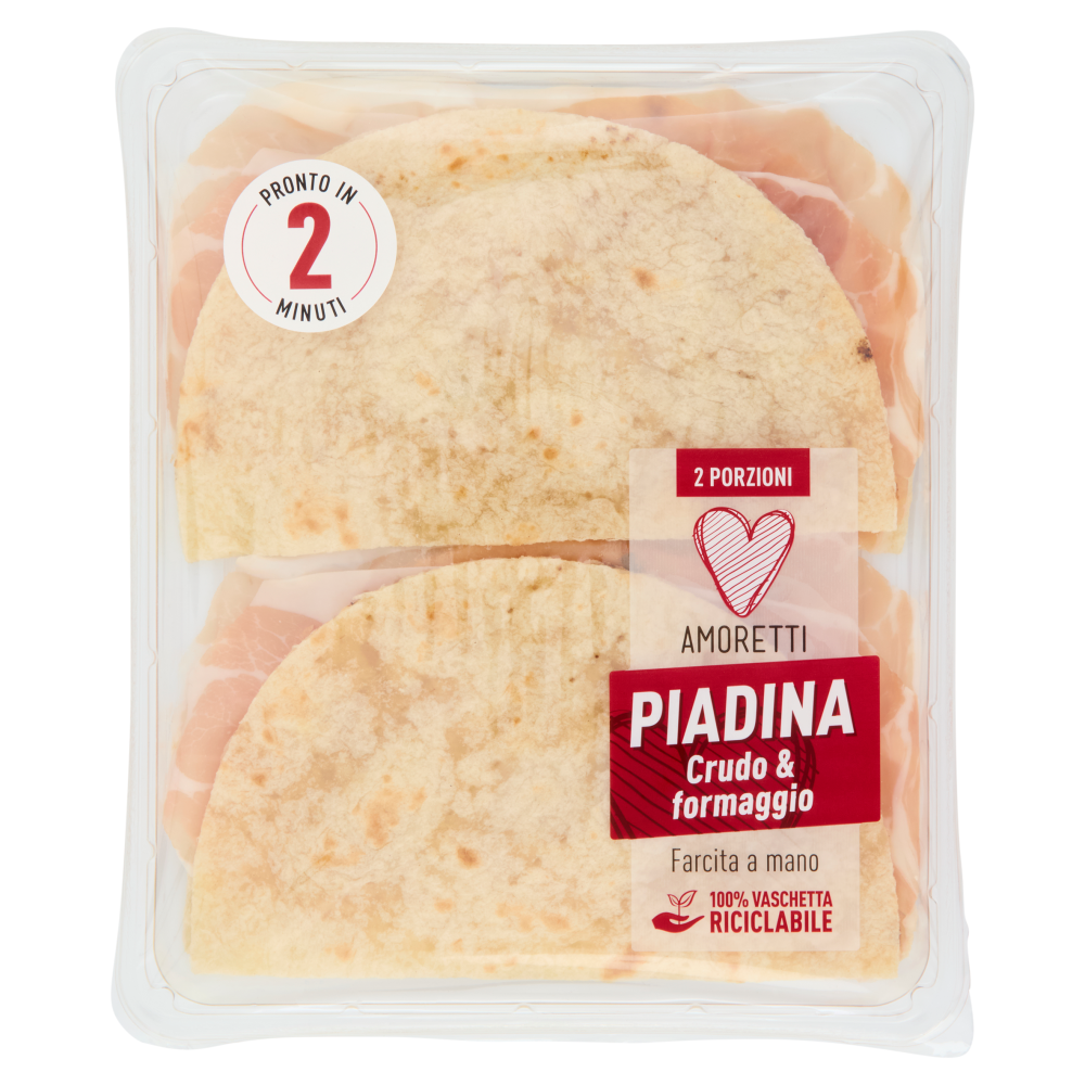 Amoretti Piadina Crudo & formaggio 180 g